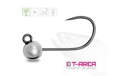 Delphin Jigové hlavičky Wolfrámové T-Area BL Strieborné 5ks