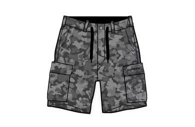 Shimano Kraťasy Cargo Shorts Grey Camo