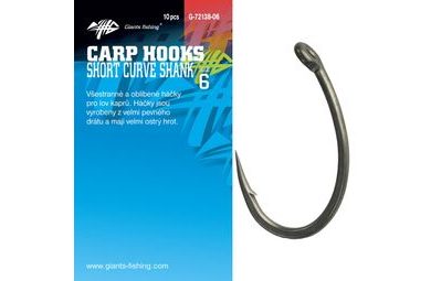 Giants Fishing Háček s očkem Short Curve Shank 10ks, vel.8
