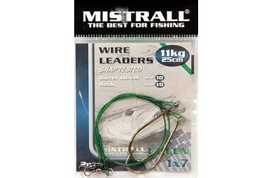 Mistrall Oceľové lanko Náväzec s jednoháčikom 2ks