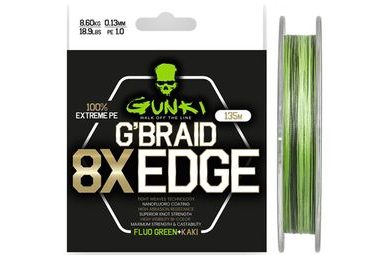 Gunki Šňůra G Braid 8X Edge (Pe1,0) 135m