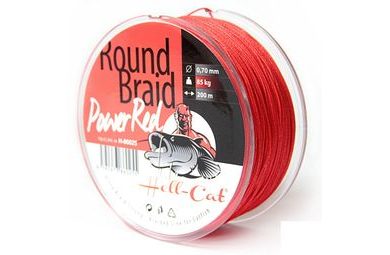 Hell-Cat Splétaná šňůra Round Braid Power Red 200m