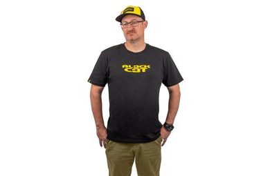 Black Cat Triko Logo Black T-Shirt