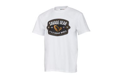 Savage Gear Triko Badge Logo Tee White