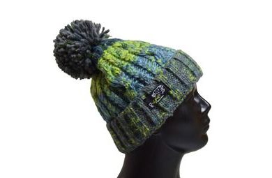 R-Spekt Kulich MAXI PomPom beanie šedozelený