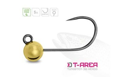 Delphin Jigové hlavičky Wolframové T-Area BL Zlaté 5ks