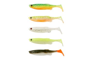 Savage Gear Gumová nástraha Fat Minnow T-Tail Darkwater Mix 5ks