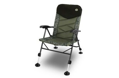 Trakker Křeslo komfortní s područkami Levelite Camo Longback Recliner