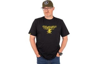 Black Cat Tričko Opotrebované Logo Čierne Tee