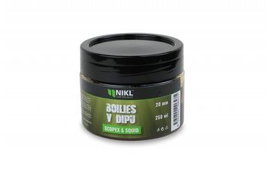 Nikl Boilies v dipe Scopex & Squid 250g