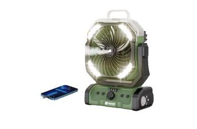 Holdcarp Větrák Rechargeable DoubleMotor WaterSpray Fan