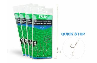 Zfish Návazec Method Feeder Rig Quick Stop Braid 5ks