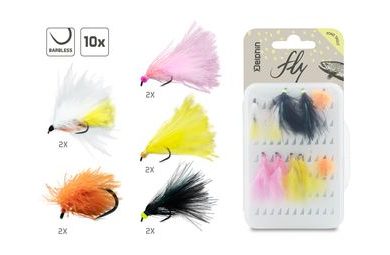 Delphin Sada umelých muchičiek Fly Pond trout 10ks