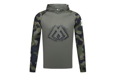 Mikado Mikina s kapucí a nákrčníkem s UPF filtrem Green Camo