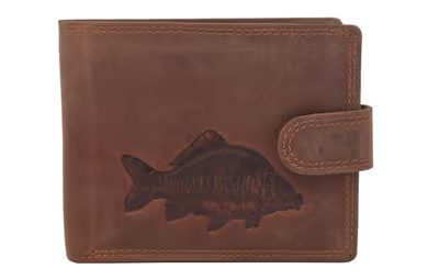 Mercucio Pánská peněženka Kapr lysec Embos světlehnědá