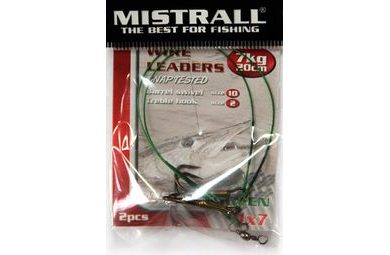 Mistrall Oceľové lanko Náväzec s trojháčikom 2ks