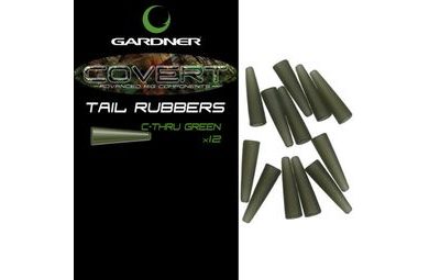 Gardner Převleky COVERT TAIL RUBBERS C-THRU zelená 12ks