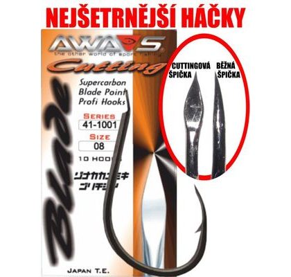 Awa-S Háčiky Cutting Blade 1001 Čierny Nikel 10ks