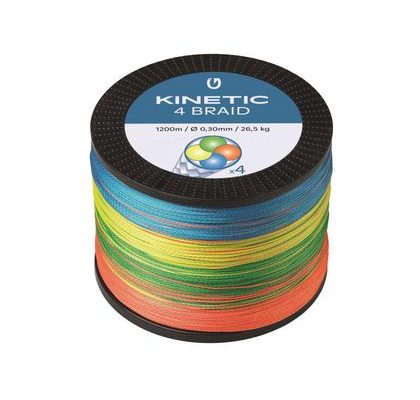 Kinetic Šnúra 4 Braid Multi Colour 1200m