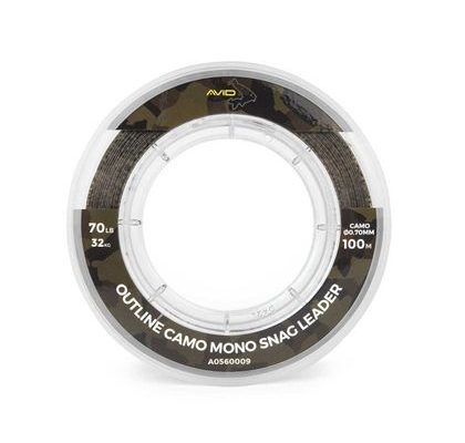 Avid Šokový vlasec Outline Camo Mono Snag Leader 100 m