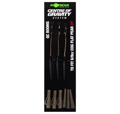 Korda Montáž Centre Of Gravity Boom QC Flat Pear 3 ks