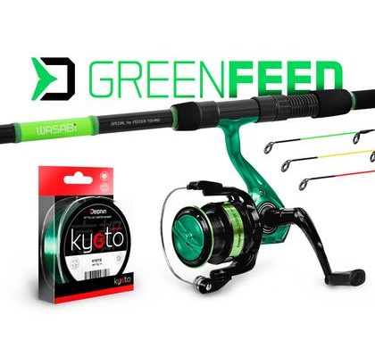 Delphin Feederový set GreenFeed 330cm 100g + 3T + 0,261mm