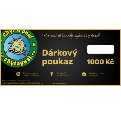 Chyť a pusť Vánoční dárkový poukaz 1000 Kč