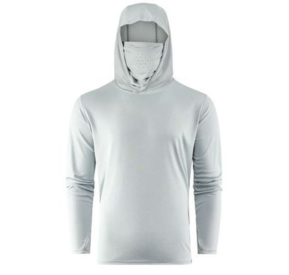 Grundéns UV Tričko Tough Sun Masked Hoodie Iceberg