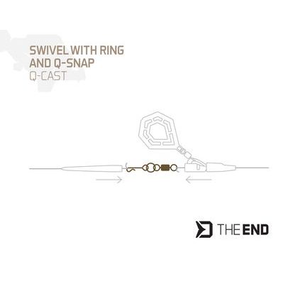 Delphin Obratlík s kroužkem a rychloklipem TheEND Q-Cast 10ks