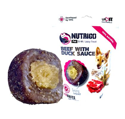 LK Baits Pet Pamlsek Nutrigo Dog Telecí s kachní omáčkou