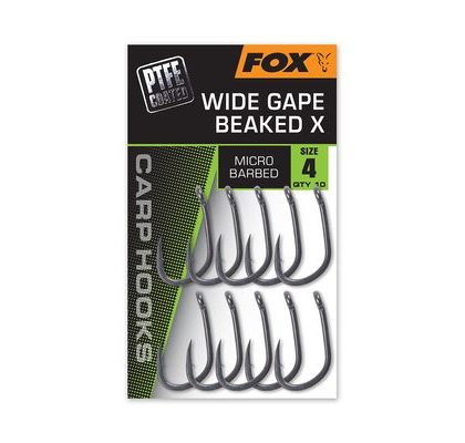 Fox Háčiky Carp Hook Super Wide Gape Long Shank 10ks