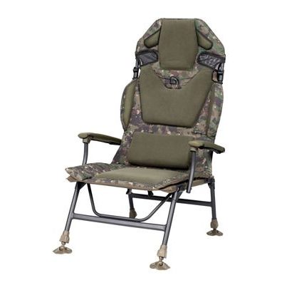 Trakker Křeslo komfortní s područkami Levelite Camo Longback Chair