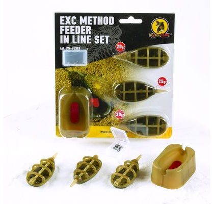 Extra Carp Method Feeder Set 20,25,30g + formička