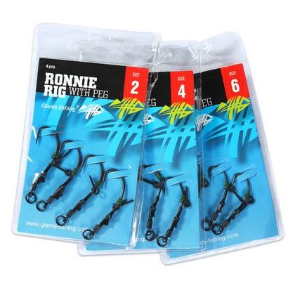 Giants Fishing Kaprový nadväzec Ronnie Rig with Peg 4ks