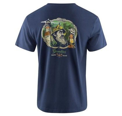 Grundéns Triko Dark Seas X Grundens Watchman SS T-Shirt Dark Navy