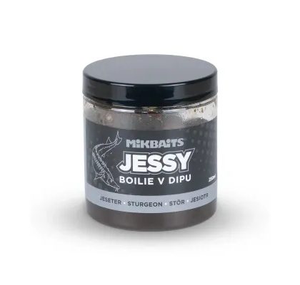 Mikbaits Boilies v dipe Jessy jeseter 20mm 250ml