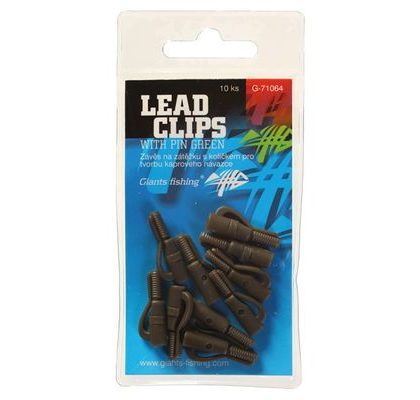 Giants Fishing Záves na záťaž Lead clips with pin Green 10ks
