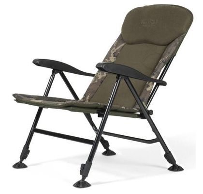 Trakker Křeslo komfortní s područkami Levelite Camo Longback Recliner