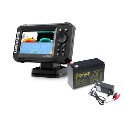 Lowrance Echolot Eagle 5 so sondou SplitShot + batéria + nabíjačka ZADARMO