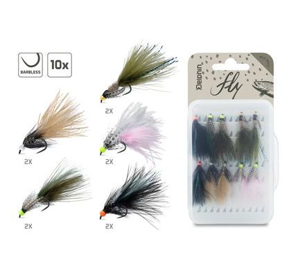 Delphin Sada umělých mušek Fly Wild trout 10ks
