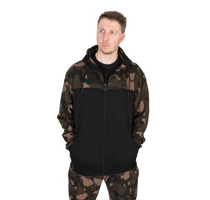 Fox Mikina LW BLack / Camo Split Zip Hoody