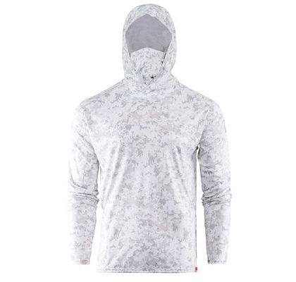 Grundéns UV Tričko Tough Sun Masked Hoodie Squall Camo