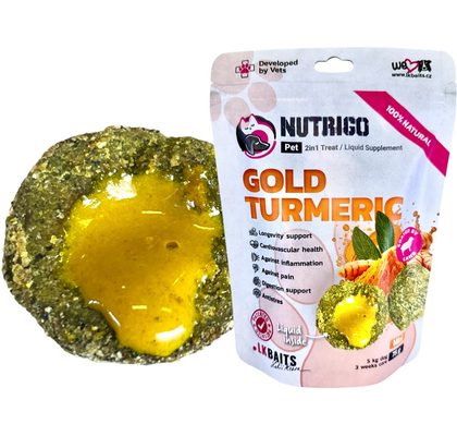 LK Baits Pet Doplněk stravy Nutrigo Dog Supplement Gold Turmeric