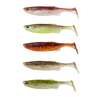 Savage Gear Gumová nástraha Fat Minnow T-Tail Clearwater Mix 5 ks