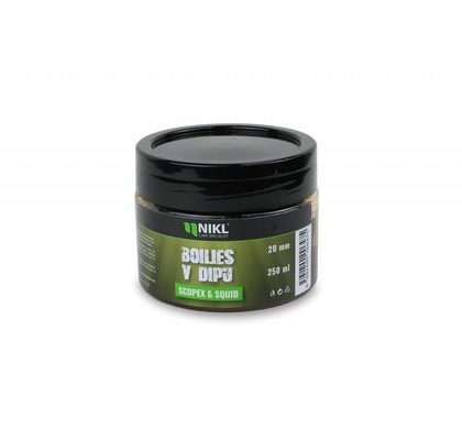 Nikl Boilies v dipe Scopex & Squid 250g