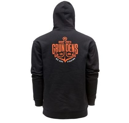 Grundéns Mikina Displacement DWR Hoodie Logo Anchor Black