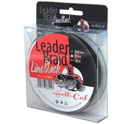 Hell-Cat Náväzcová šnúra Leader Braid Line Black 20m