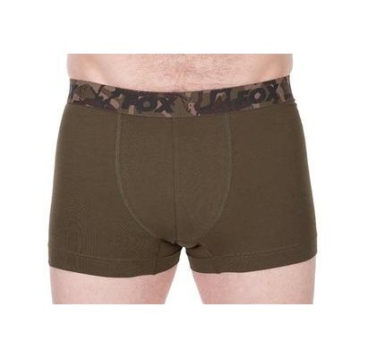 Fox Trenky Boxer Shorts Khaki/Čierne 2ks