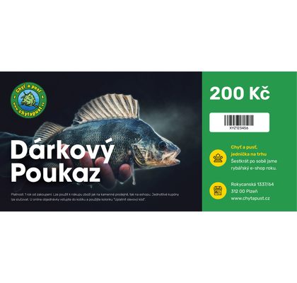 Chyť a pusť Dárkový poukaz 200 Kč