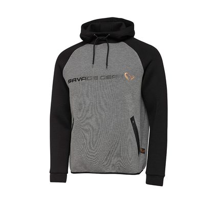 Savage Gear Mikina Tec-Foam Hoodie Tmavo Sivá Melange